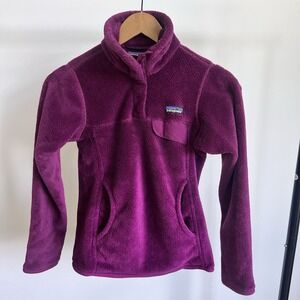 Patagonia Women's Snap-T Fleece Pullover Sweatshirt Polartec Purple Sz XXS